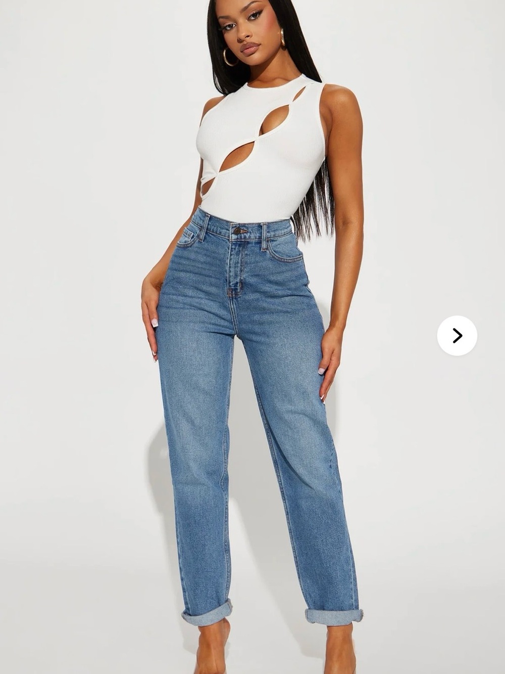 Fashion Nova I Got It From My Mama Jeans - Medium Wash